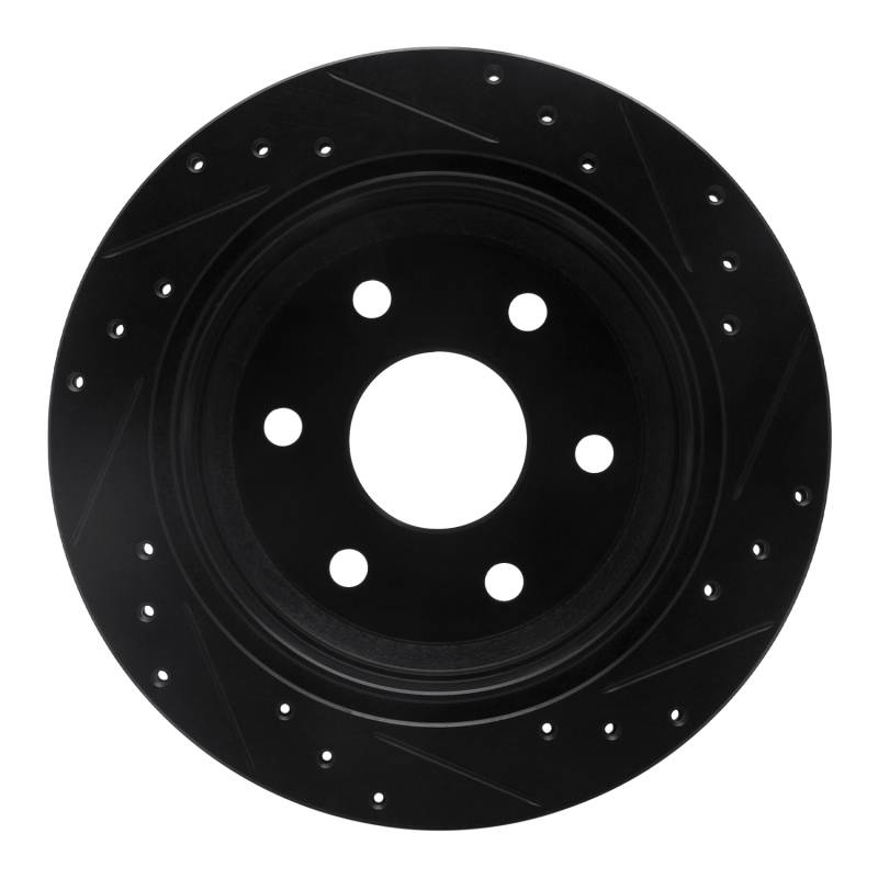 Chevrolet Avalanche 1500 Brake Rotor (1) - Rear Left - R1 Concepts - Drilled & Slotted - Black - `99-`07